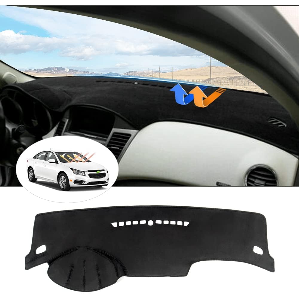 CARTIST Dash Cover for Chevrolet Cruze 2011 2012 2013 2014 2015 Dashboard Cover Mat Non-Slip Pad Carpet Sunshield Protector